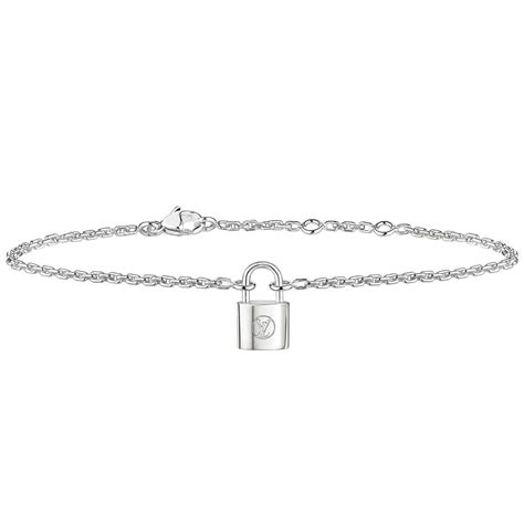 louis vuitton silver lockit bracelet